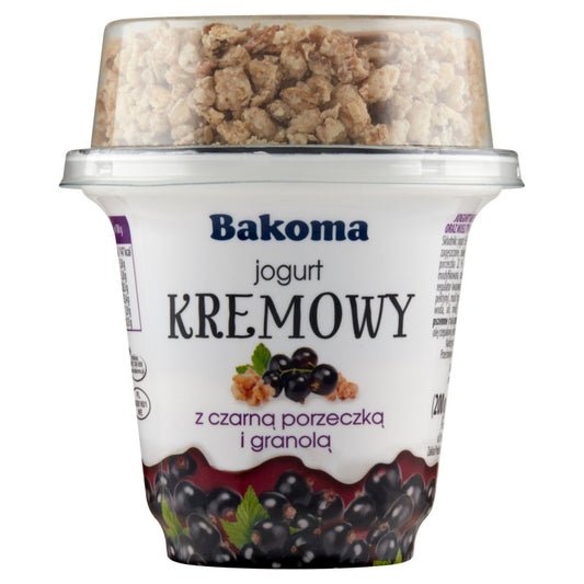 Bakoma Jogurt kremowy z czarną porzeczką i granolą 230 g