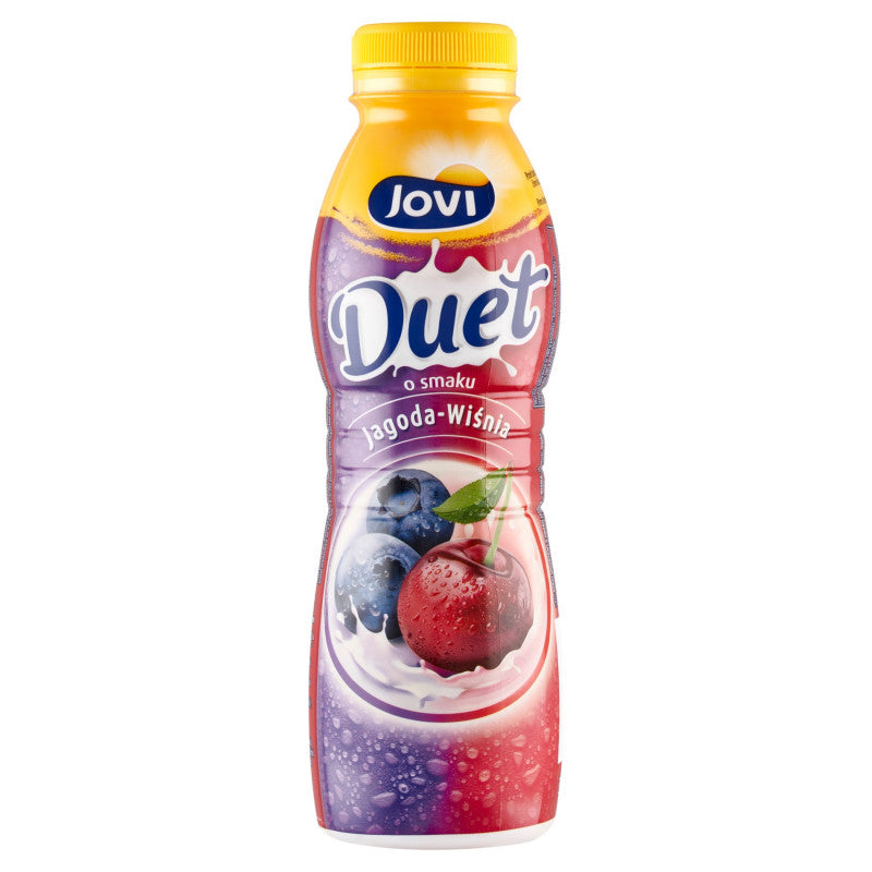 Jovi Duet Napój jogurtowy o smaku jagoda-wiśnia 350 g