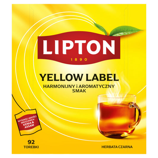 Lipton Yellow Label Herbata czarna 184 g (92 torebki)