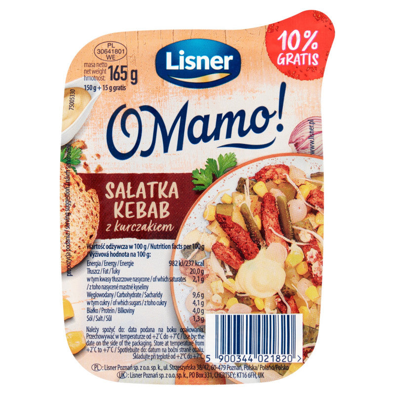 Lisner O Mamo! Sałatka kebab z kurczakiem 165 g