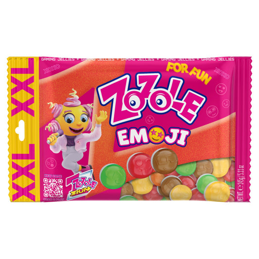 Zozole XXL Emoji Mix żelków o smaku ananasowym wiśniowym pomarańczowym marakuja i cola 145 g